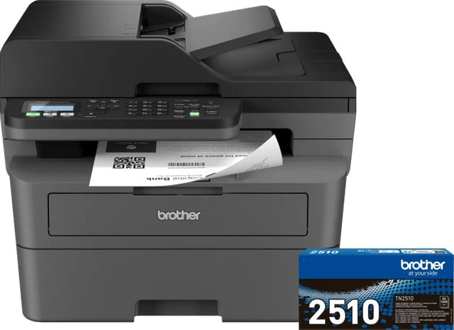 Brother MFC-L2800DW Laserprinter met extra zwarte toner (printen, scannen, kopiëren)