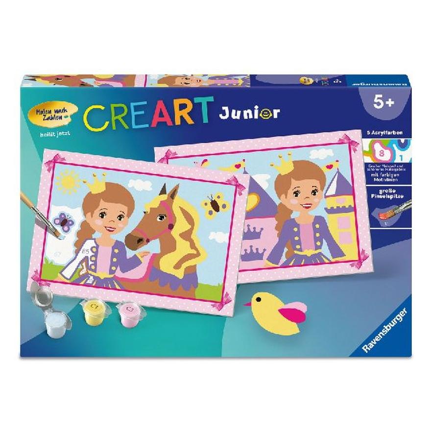 Ravensburger CreArt, Malen nach Zahlen Junior - Kleine Prinzessin (25878)