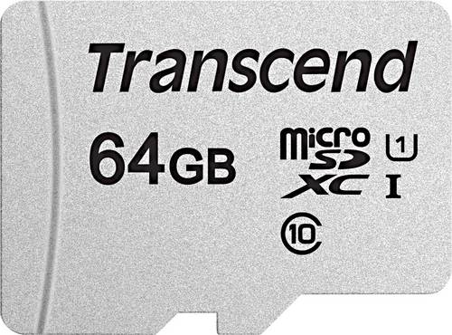 Transcend Premium 300S microSDXC-Karte 64 GB Class 10, UHS-I, UHS-Class 1