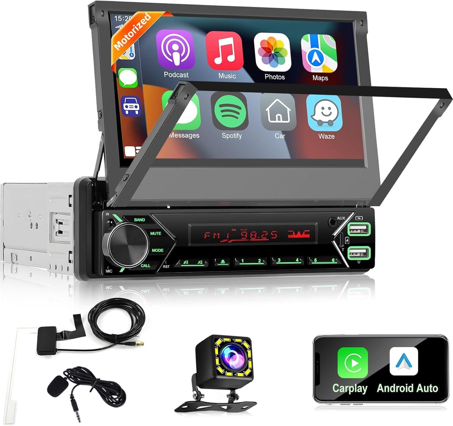 Selius Autoradio 1 DIN met 7 Inch Touchscreen en DAB+ Multimedia Speler