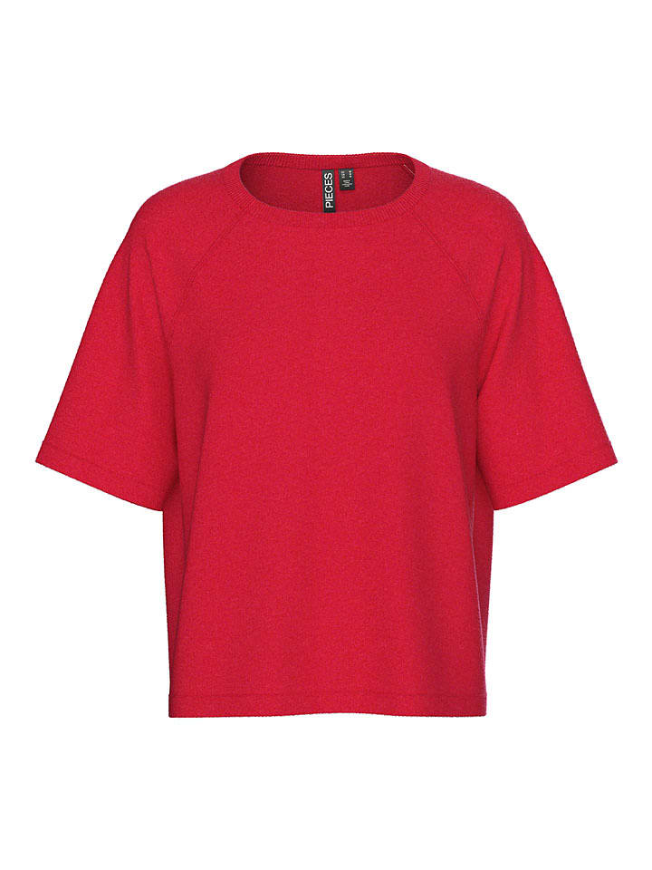 Pieces Shirt "Bree" in Rot - XL
