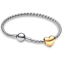 Pandora 21023 Starter-Set Damenarmband mit Goldfarbenem Herz, 18 cm