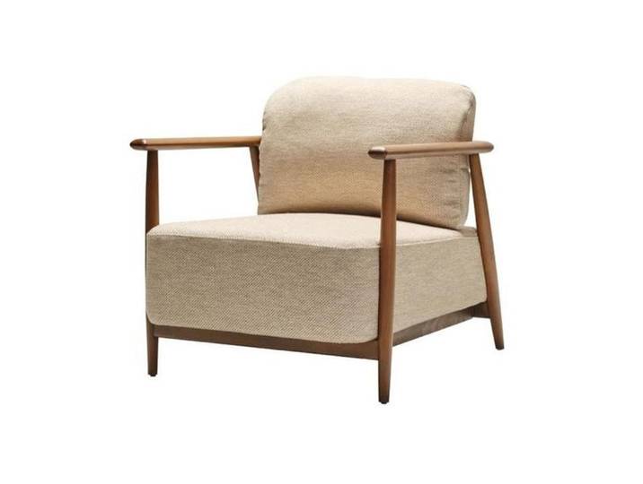 Xlmoebel Loungesessel XLMOEBEL Beiger Polstersessel mit Armlehnen und Rückenlehne (1-St., Beiger Polstersessel), Made in Europa