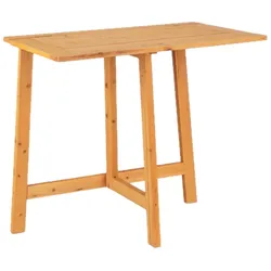 Relaxdays Klapptisch, Holz, Terrassentisch rechteckig, Outdoor, Balkon & Garten, Wandklapptisch, HBT: 73x80x50 cm, natur