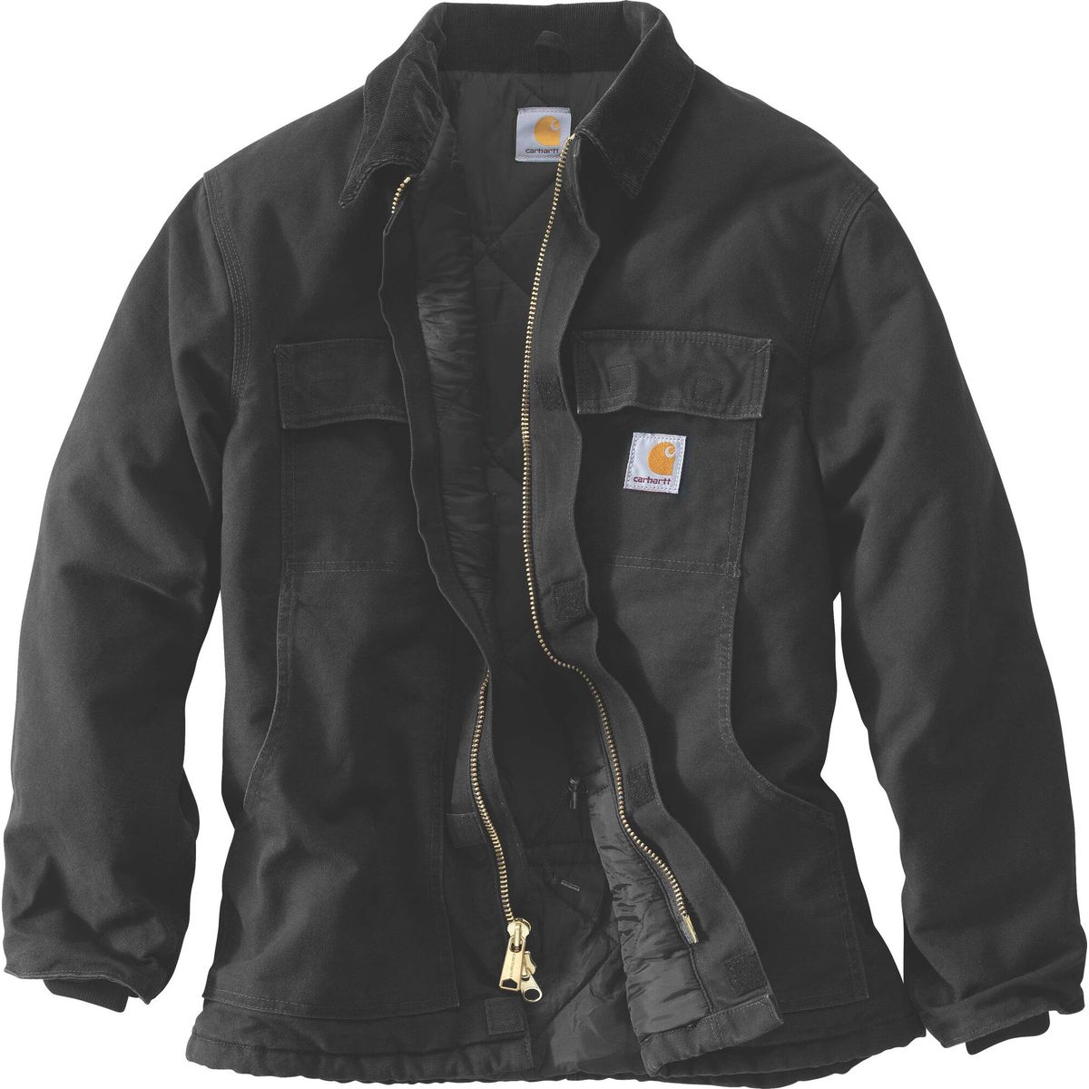 Carhartt Firm Duck Traditional Coat black (BLK) 2XL REG 106674-BLK2XLREG