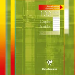 Clairefontaine 10x Klausurbogen, Schachtel mit 50 Blatt, ungelocht, DIN A4, 90g, liniert - 5756C