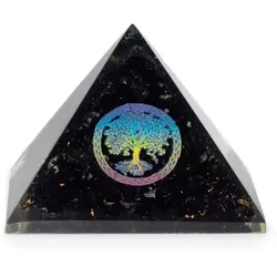 Small Organite Pryamids 5.5x4.5cm - Tree of Life - Black Tormaline Chips