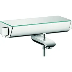 hansgrohe Select Ecostat Wannenthermostat, Aufputz, 13141400, Farbe: Chrom / Weiß