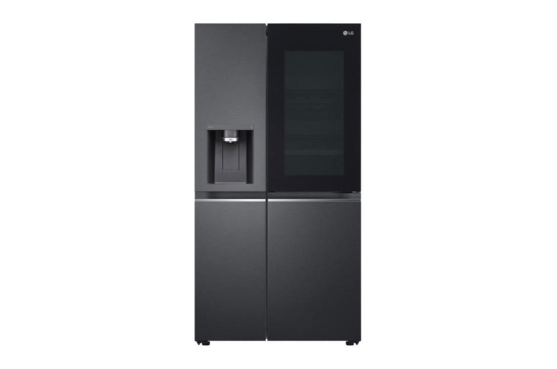 LG Electronics LG GSXB90MCDE InstaView Side-by-Side mit Crushed Ice Edelstahl Dark Inox Look
