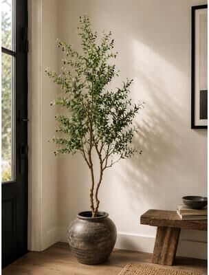 "Artissance Artificial Olive Tree, Approx. 83"" High – Indoor Decorative Plant"