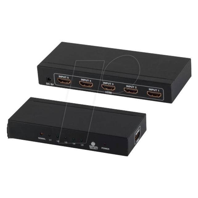 Shiverpeaks SHVP 05-02005 - HDMI Switch 5x Buchse auf Buchse 4K2K 3D (SP05-02005)