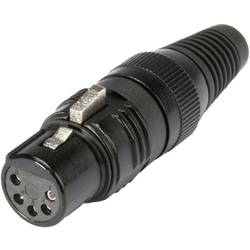 Hicon HI-X5CF-M XLR-Steckverbinder Buchse, gerade Polzahl: 5 Schwarz 1 St.