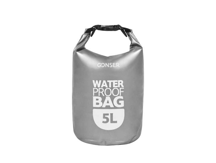 Dry Bag Tasche wasserdicht grau 5L