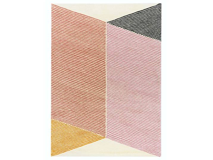 NJRD Rectangles Wollteppich rosa 200 x 300cm