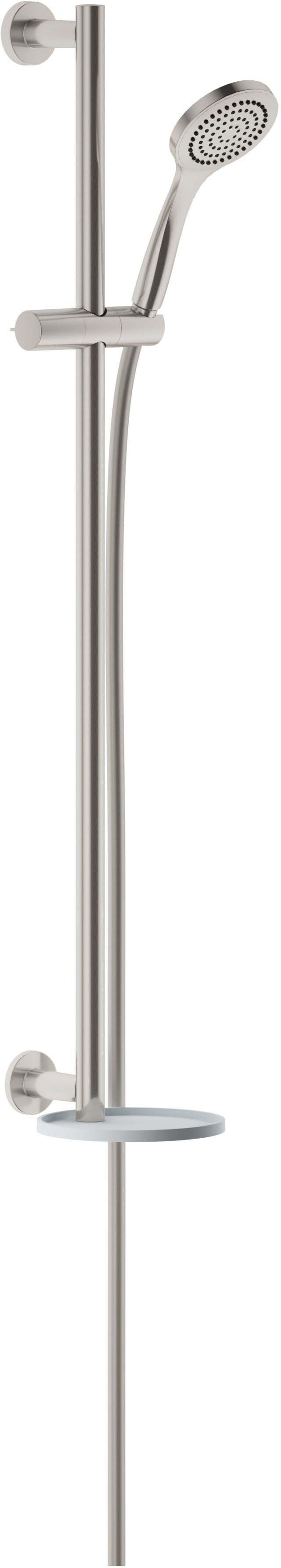 Keuco Ixmo set de douche 59587070901 Inox -finish / blanc, avec Inox douche, rosace ronde