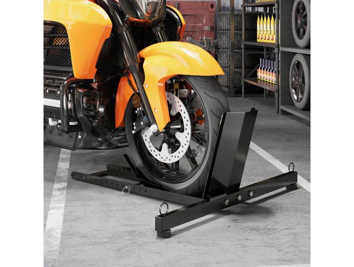 HOMCOM Bloque-Roue Moto Réglable Ø34-84cm 816,5kg Noir