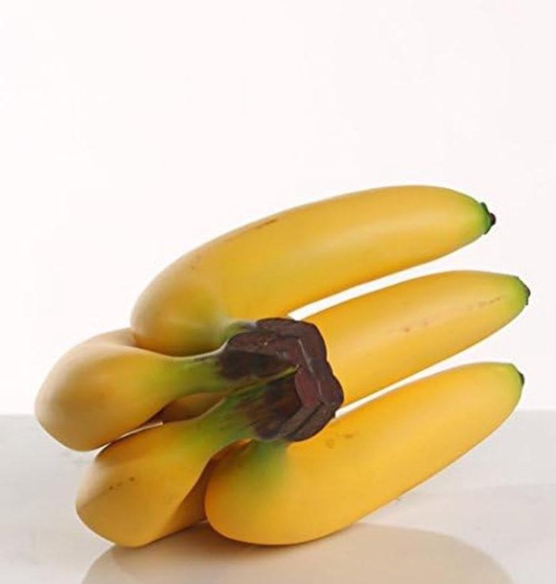 Set van 5 decoratieve kunstbananen, geel, 20 cm