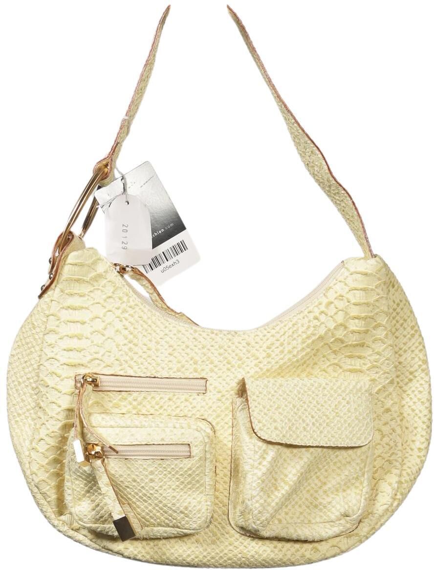 Elegance Paris Damen Handtasche klein Leder, Gelb, kein / Etikett / Leder - Second Hand