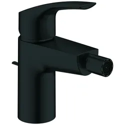 Grohe Eurosmart Einhand-Bidetbatterie, M-Size, Ausladung 115mm, Zugstangen-Ablaufgarnitur, 329292433, Farbe: Mattschwarz