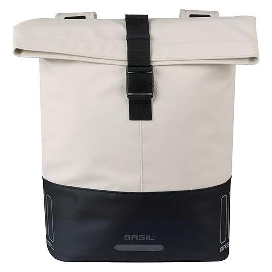 Basil Borsa Doppia da Carrozzina (32 l, Gepäckträgertasche) (B18501-blanc-cassé/noir)