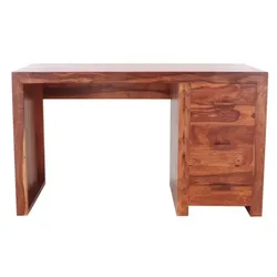 Schreibtisch Kali 130x76x70 aus indischem Sheesham-Massivholz