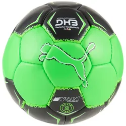 PUMA Nova Match harzfreier Handball Spielball für Hallen mit Harzverbot 01 - PUMA black/green glare III