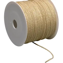 SPRINTIS Kordel 2 mm aus Viskose, beige, Kordelband mit 100 m Rolle, 2-fach gedreht – Ideal als Geschenkband, Dekokordel oder Zierkordel