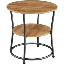 Vasagle, Couchtisch + Beistelltisch, Beistelltisch 54 x 55 cm, Walnussbraun / Schwarz (54 x 54 x 55 cm)