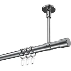 GARDINENSTANGE Sonette Santo 140 cm, 1-läufig, 20 mm Ø Chrom