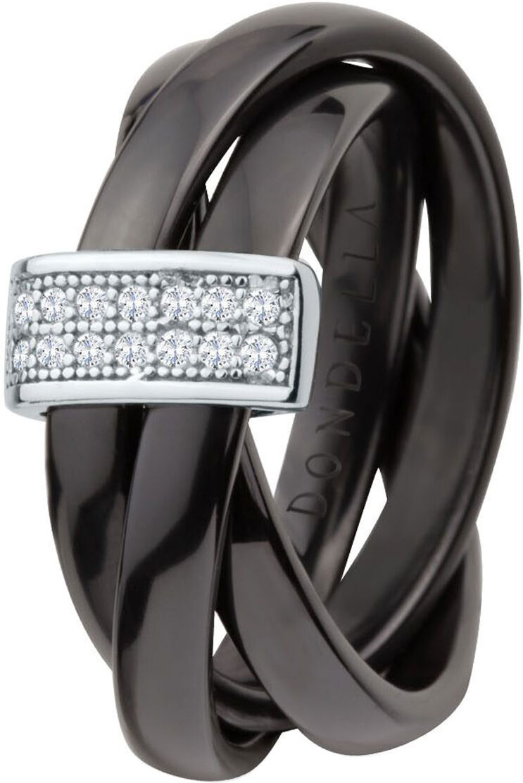 DONDELLA Ceramic Glamour Black Ring (10mm)