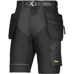 Snickers Workwear FlexiWork Arbeitsshorts+ mit HP, schwarz-schwarz, Gr.64