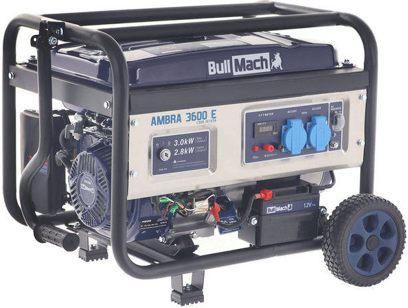 BullMach AMBRA 3600 E - Groupe électrogène 3 Kw monophasé - Version à roues