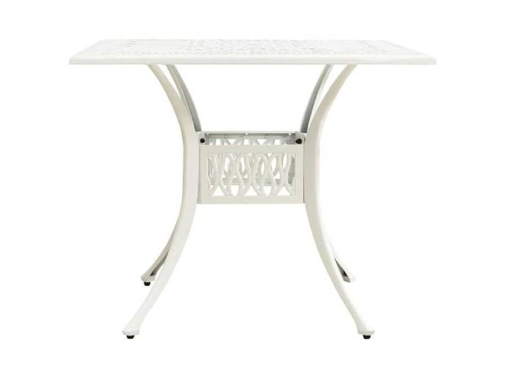 NOUVEAU Table terrasse - Table de jardin - blanc - 90x90x73cm Aluminium coulé - Table d'extérieur 46472
