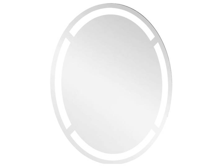 Novel Badezimmerspiegel, Silberfarben, Glas, oval, 80x100x3 cm, Goldenes M, feuchtraumgeeignet, senkrecht montierbar, beheizbar, Badezimmer, Badezimmerspiegel, Badspiegel