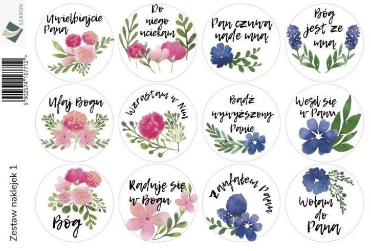 Szaron Sticker set met bloemen voor volwassenen