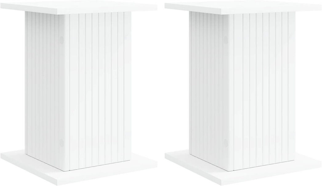 Dakota Fields 1 Tier Plant Stand Set of 2 White 43cm H x 30.5cm W x 30cm D