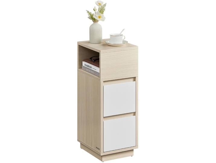 Nachttisch VASAGLE Beige, Weiss B 25 H 62 cm - Farbe: Weiss;Beige - Material: Holzwerkstoff - Nachttisch