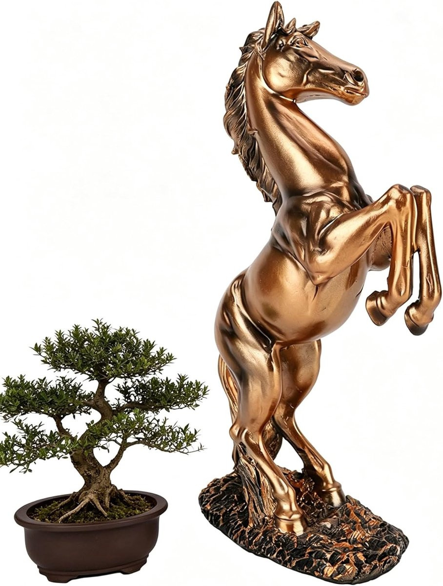 Staand paardenbeeldje decoratieve paardensculptuur voor interieurdecoratie