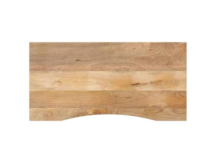 fsahslih Schreibtischplatte Massivholz Mango 140x50x2,5cm Tischplatte Vielseitige Holzplatte aus rauem Mangoholz für Arbeitszimmer oder Essbereich, individuelle Maserung als echtes Unikat.
