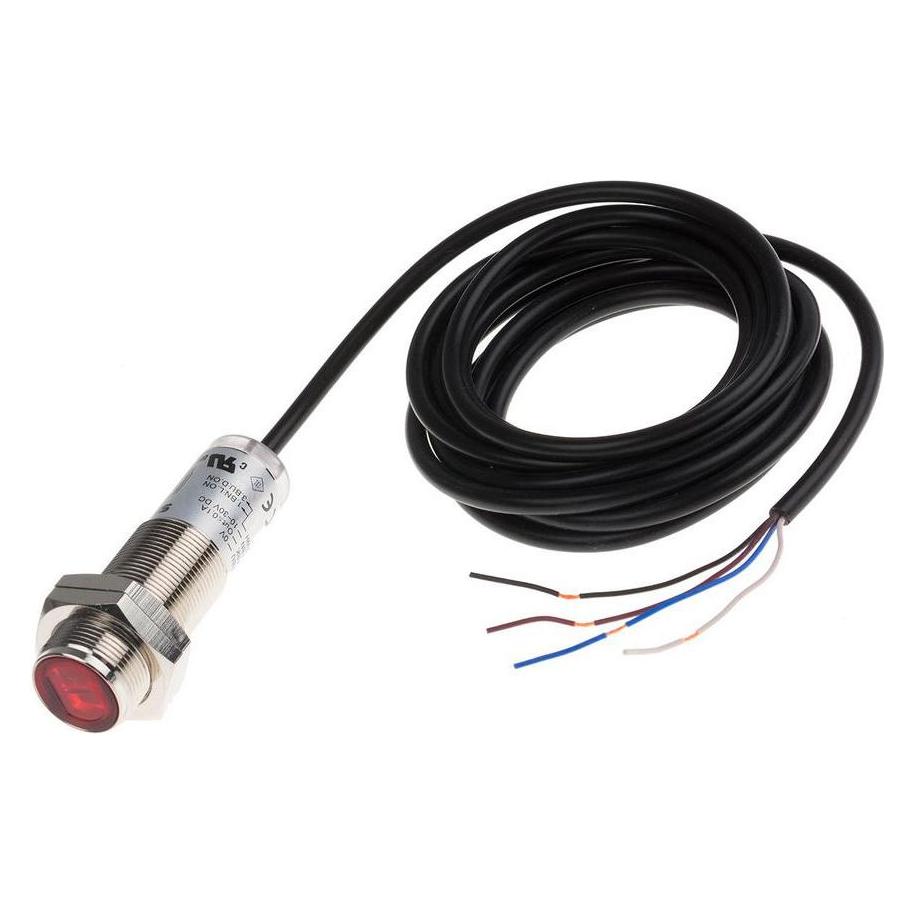 RS PRO Sensor fotoelektrisch M18 NPN diffus 2m (7295094)