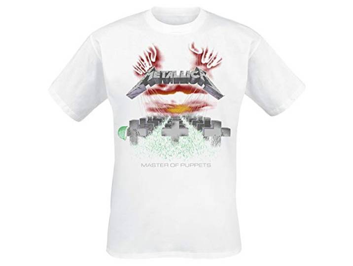 Metallica T Shirt Master Of Puppets Band Logo nieuw Officieel Mannen