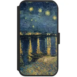 Nivocase Klapphülle für Apple iPhone 11 Handyhülle aus Kunst Leder NIVOflip schwarz Kunst Malerei (Apple iPhone 11), Smartphone Hülle, Schwarz