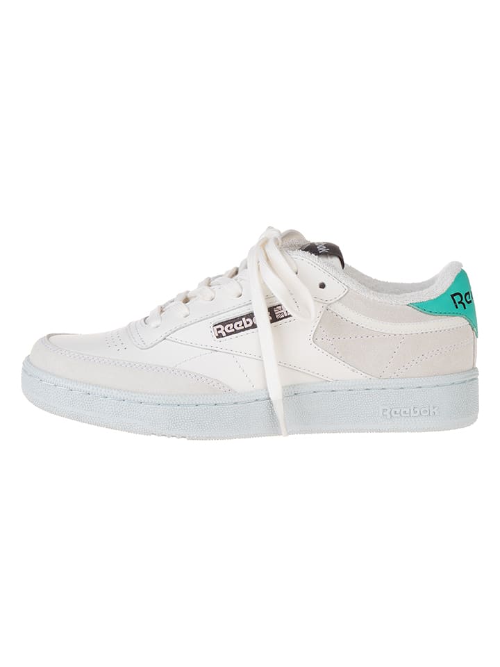 Reebok Leder-Sneakers "Club C Revenge" in Weiß/ Türkis - 44,5