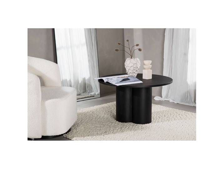 Couchtisch Olivia Ø 80cm Schwarz/Eiche Schwarz
