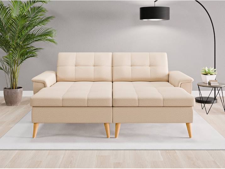 Loveseat Rio - Beige/Braun (Beige) - Softwolle