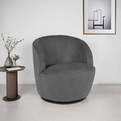 Drehsessel OTTO HOME "FRAZEE", grau (anthrazit), B:66cm H:70cm T:76cm, pine wood frame, foam, fabric, metal base, Sessel, Drehsessel, Lese-Sessel, TV-Sessel, Loungesessel