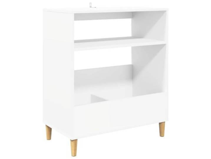 GHVBNMF Plattenspielerständer Weiß 71x39,5x83cm Schallplattenregal Kompakte Vinyl-Aufbewahrung für Wohnzimmer und Musikzimmer, inklusive robuster Wandbefestigung und 20 kg Fach-Tragkraft.