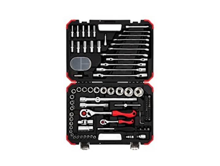 GEDORE R46003092 rode dopsleutelset 92-delig. 1/4 + 1/2 inch