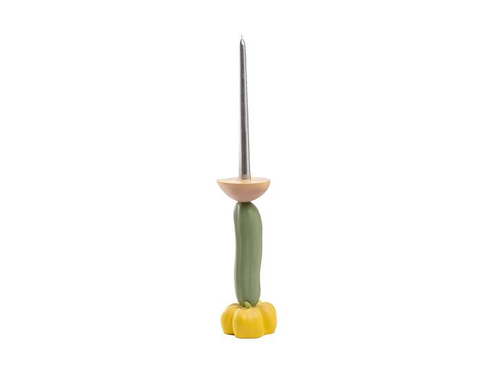 Design Kerzenstander „Vitamin Cucumber“ Multicolor Seletti