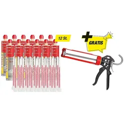 Fischer-Aktions-Set best. aus 12 x 94 112 11+ Gratis 1x 91 000 69 Kartuschenpresse KPM3
